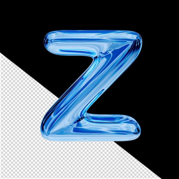 Lettre De Symbole 3d De Glace Bleue Z