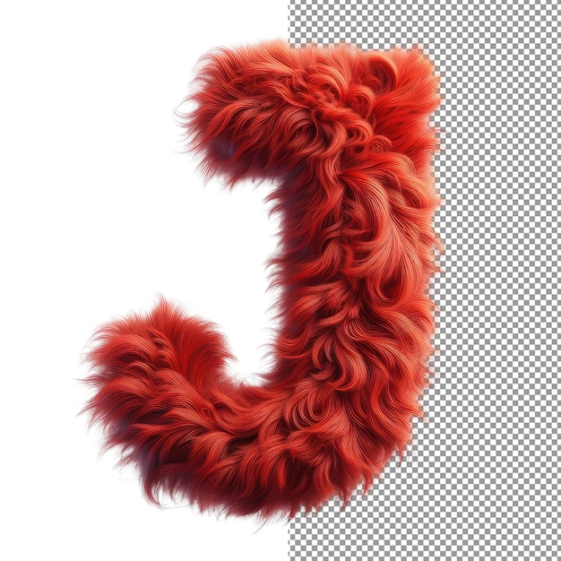 PSD lettres 3d furry font extravaganza avec des textures de fourrure luxueuses sur png