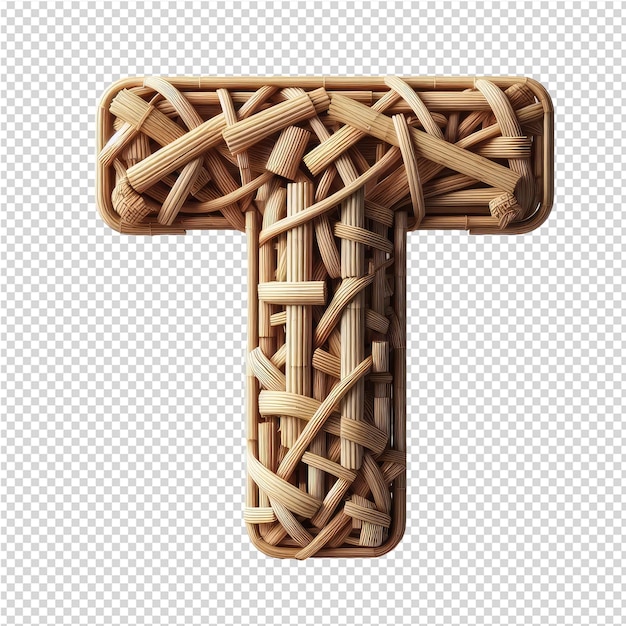 Lettres 3D isolées sur une toile PNG transparente