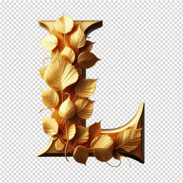 PSD lettres 3d isolées sur une toile png transparente