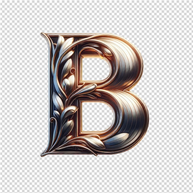 PSD lettres 3d isolées sur une toile png transparente