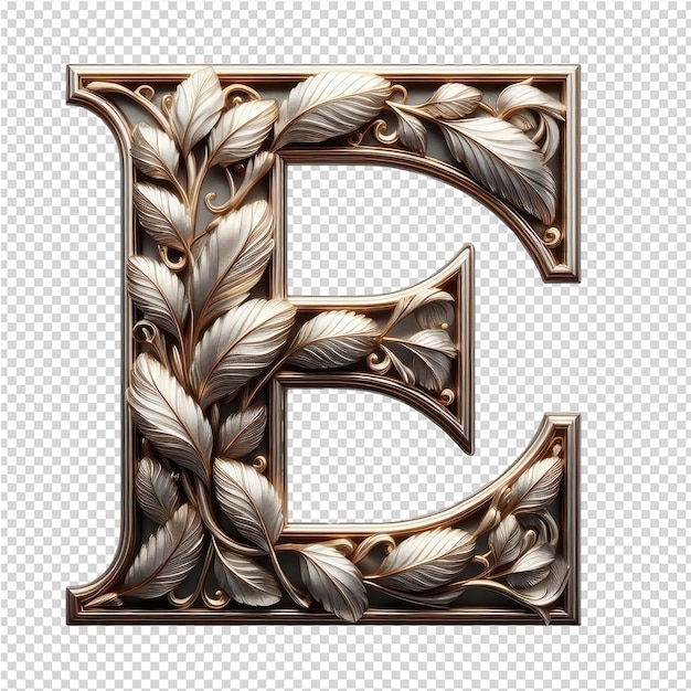 PSD lettres 3d isolées sur une toile png transparente