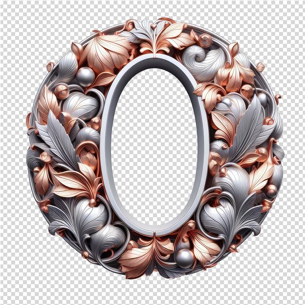 PSD lettres 3d isolées sur une toile png transparente