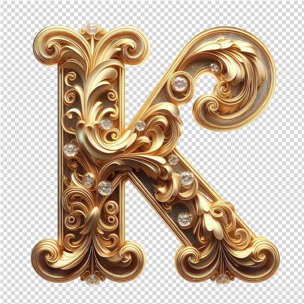 PSD lettres 3d isolées sur une toile png transparente