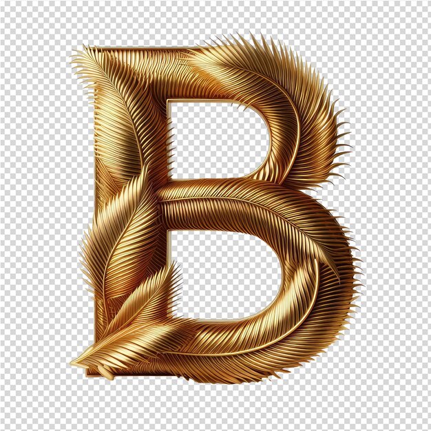 PSD lettres 3d isolées sur une toile png transparente