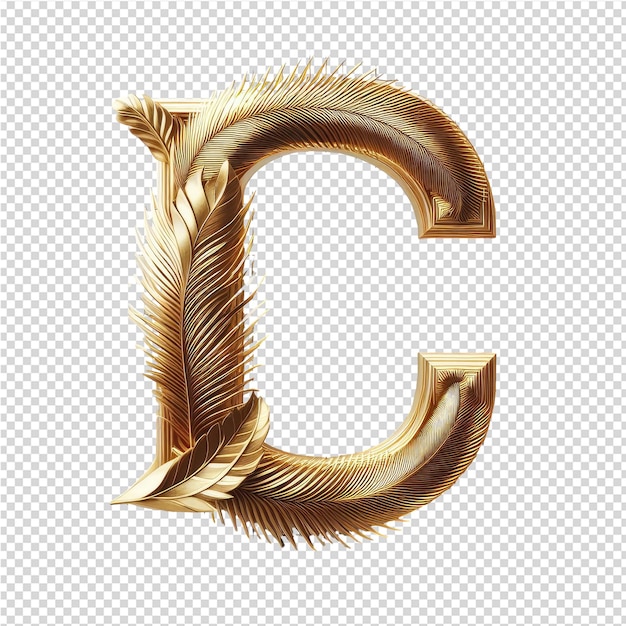 PSD lettres 3d isolées sur une toile png transparente