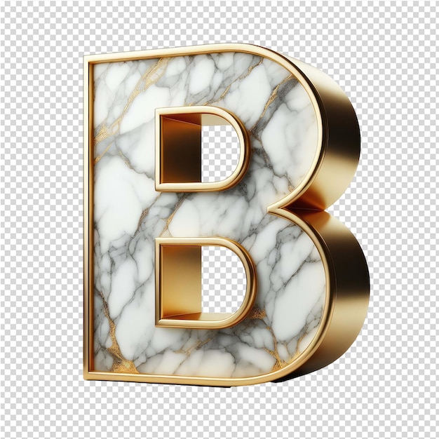 PSD lettres 3d isolées sur une toile png transparente