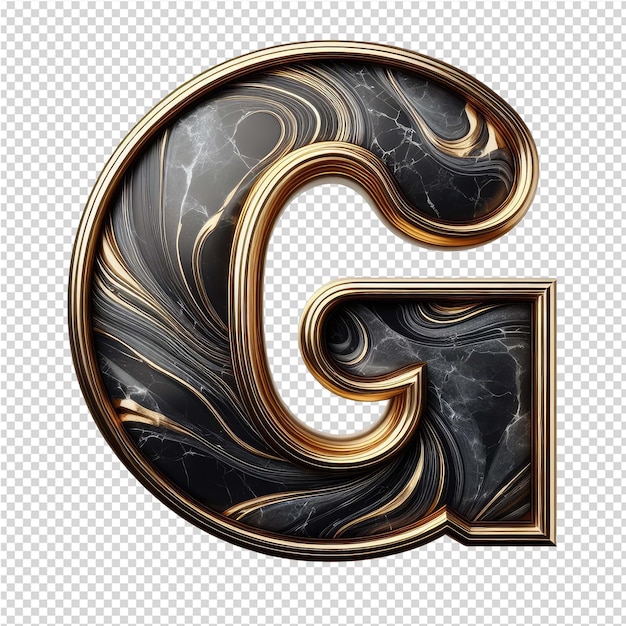 PSD lettres 3d isolées sur une toile png transparente