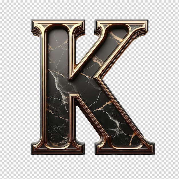 PSD lettres 3d isolées sur une toile png transparente