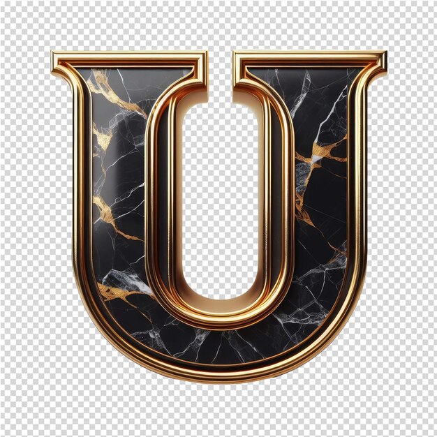 PSD lettres 3d isolées sur une toile png transparente