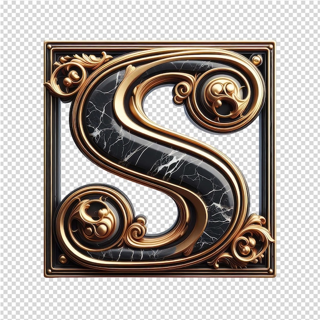 PSD lettres 3d isolées sur une toile png transparente