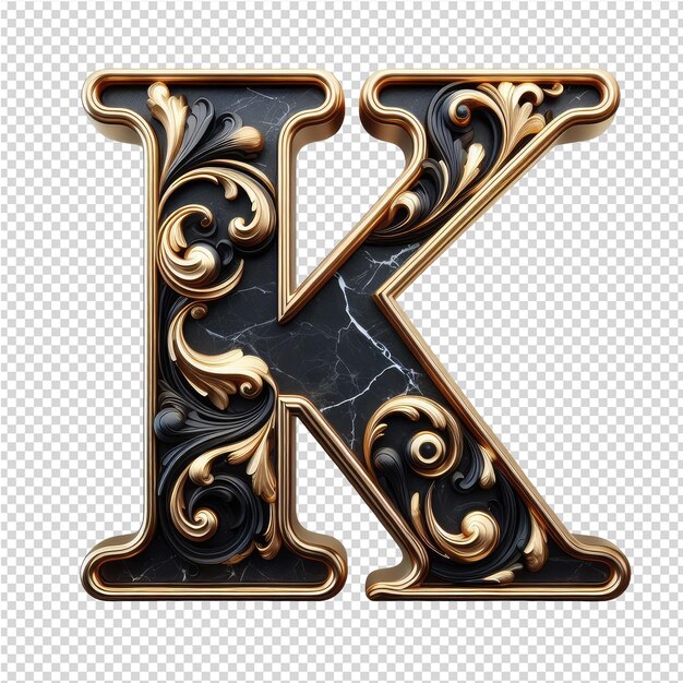 PSD lettres 3d isolées sur une toile png transparente