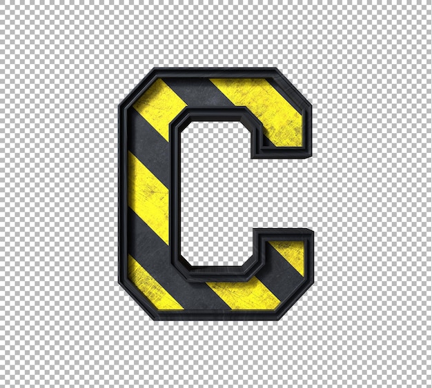 Lettres 3D de style industriel