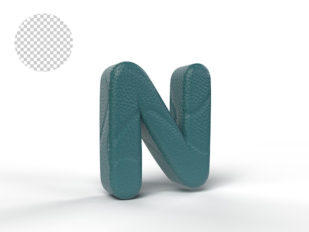 Lettres 3d Avec Texture De Cuir De Couleur Tosca