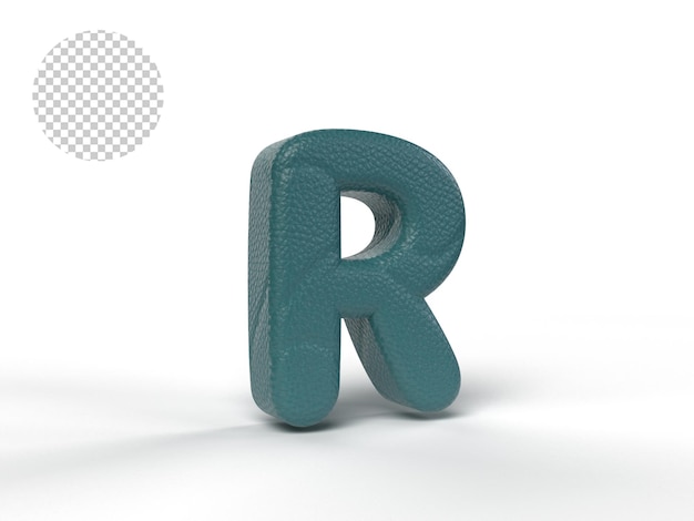 Lettres 3d Avec Texture De Cuir De Couleur Tosca