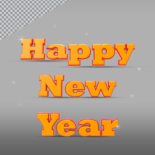 Lettres de bonne année Style Couleur or