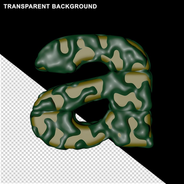 Lettres de camouflage. lettre 3d un