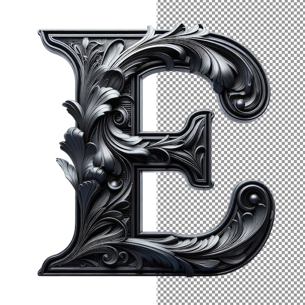 PSD lettres créatives artistiques 3d isolées sur une palette png claire