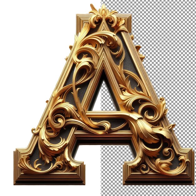 PSD lettres créatives artistiques 3d isolées sur une palette png claire