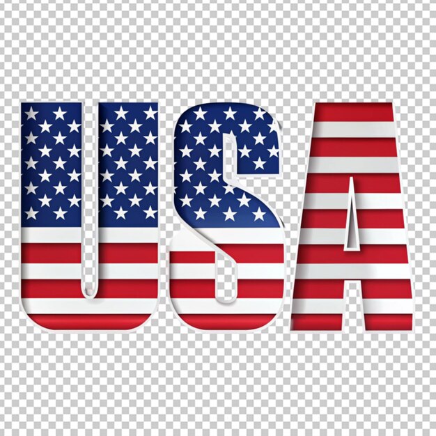 PSD lettres usa avec drapeau des états-unis