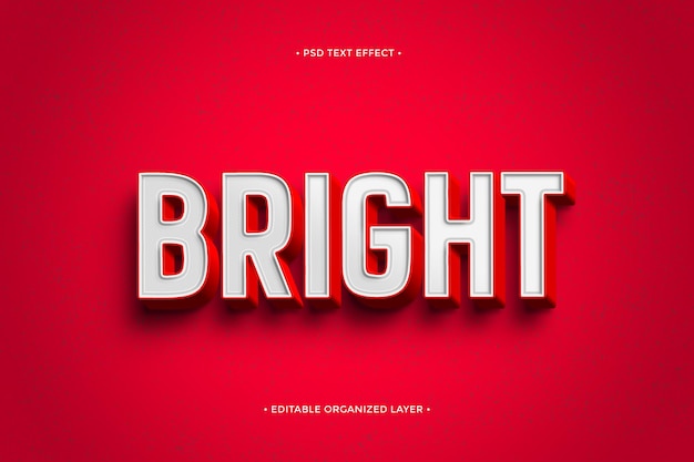 Leuchtend rote bearbeitbare Text-Effekt-PSD für lebendige Grafikdesigns
