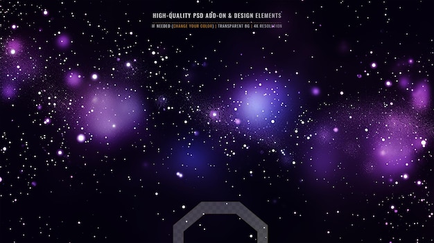 Leuchtende molekulare Struktur in einer futuristischen Galaxie auf durchsichtigem Hintergrund