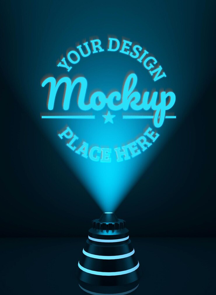 PSD leuchtendes produktwerbepodium-modelldesign