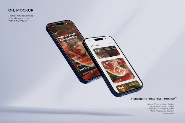 Levitierendes Smartphone im Studio