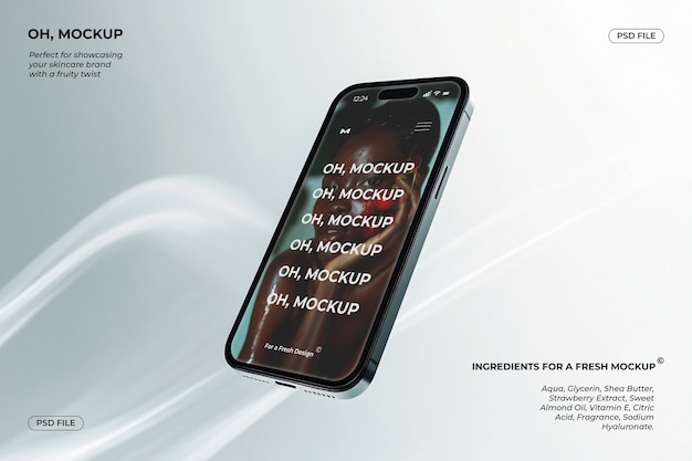 Levitierendes Smartphone im Studio