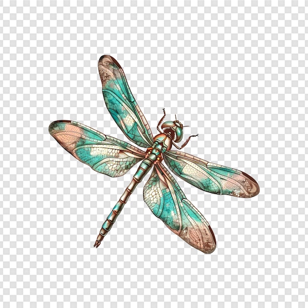 Libellula isolata su uno sfondo trasparente