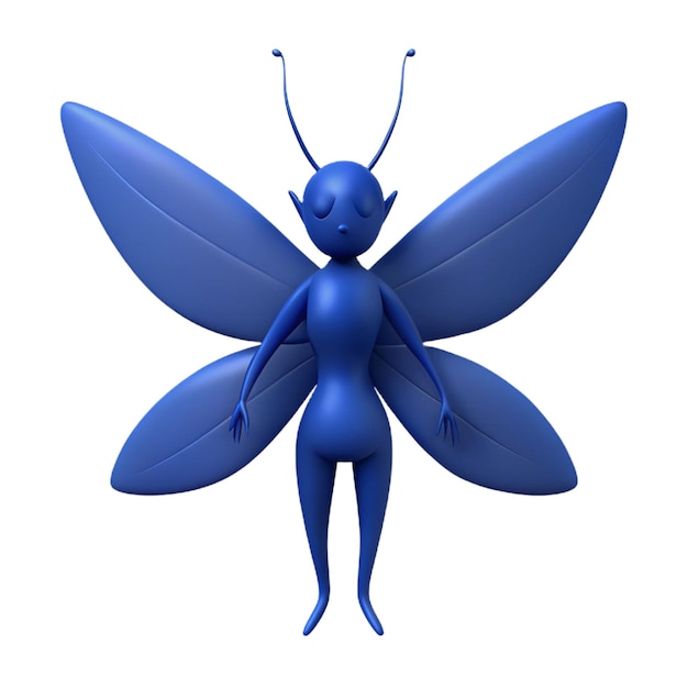 una libélula azul con alas azules y alas azules