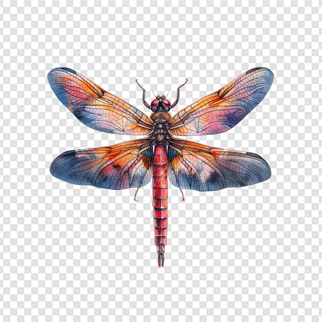 Libélula isolada em fundo transparente