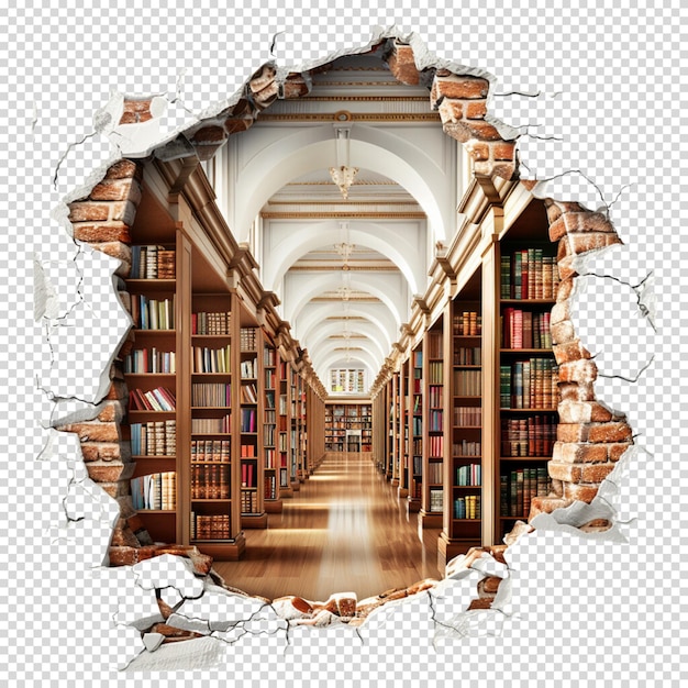 PSD library day isolated on transparent background