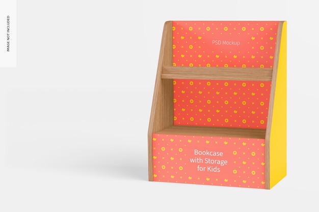 Libreria con contenitore per bambini Mockup