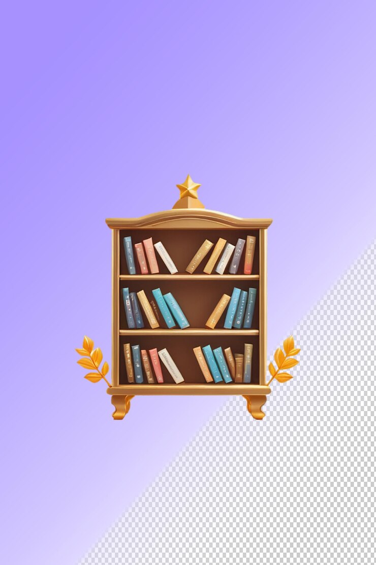 PSD librería de ilustraciones psd 3d aislada sobre un fondo transparente