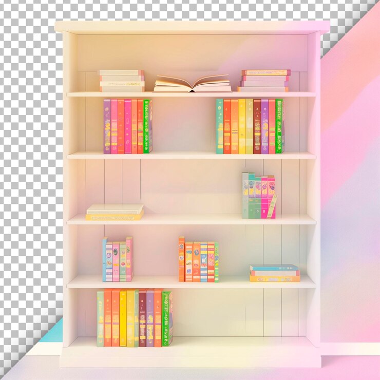 PSD librería para niños con fondo transparente