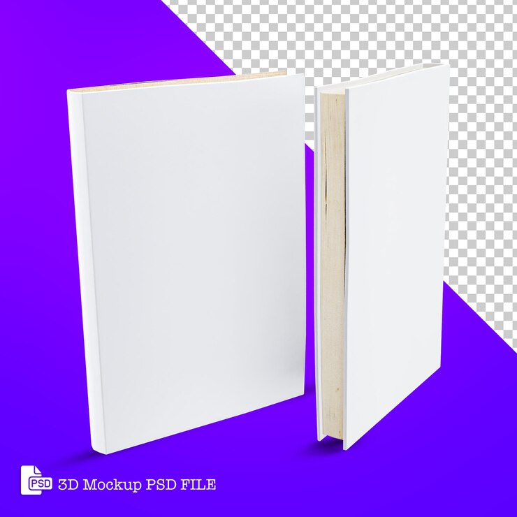 PSD libro 3d para archivo psd de maqueta
