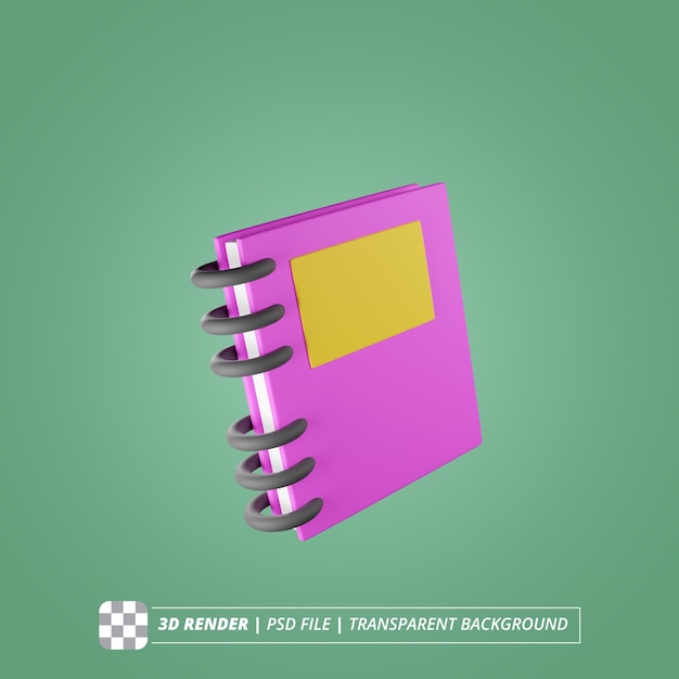 LIBRO 3D RENDER IMÁGENES AISLADAS