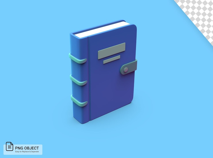 Libro 3D con vista lateral