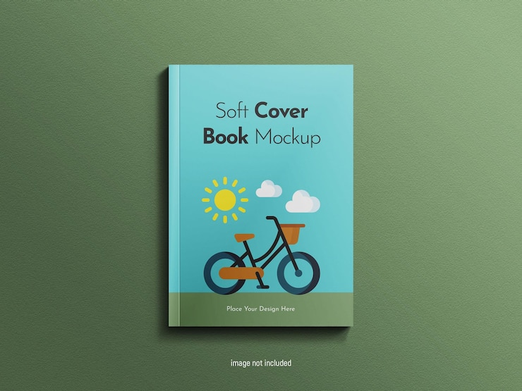 PSD libro a copertina morbida realistico