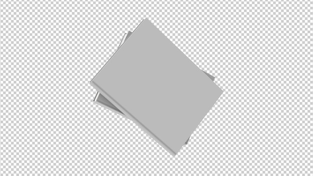 PSD libro aislado en blanco 3d render