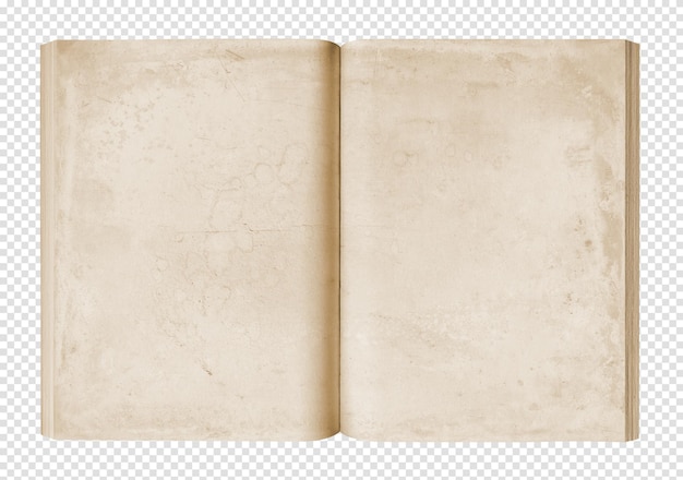 Libro aperto bianco isolato su bianco
