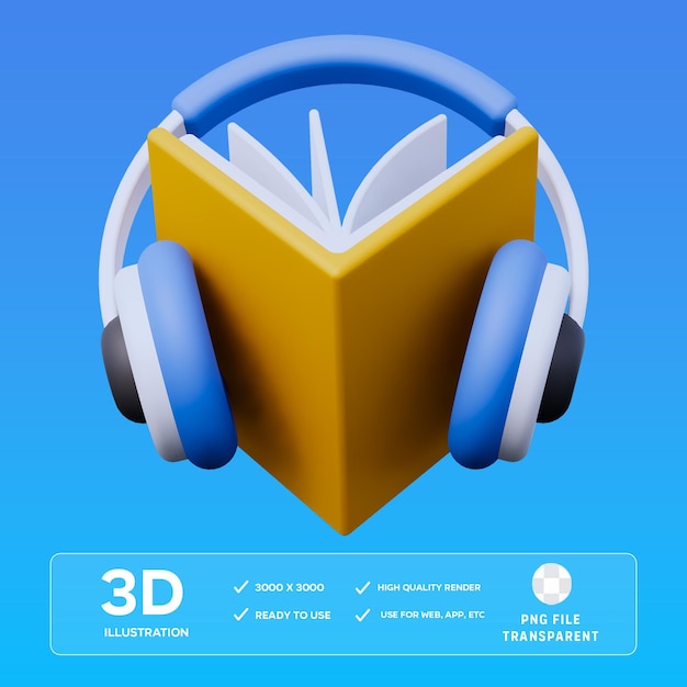 Libro de audio 3D Ilustración
