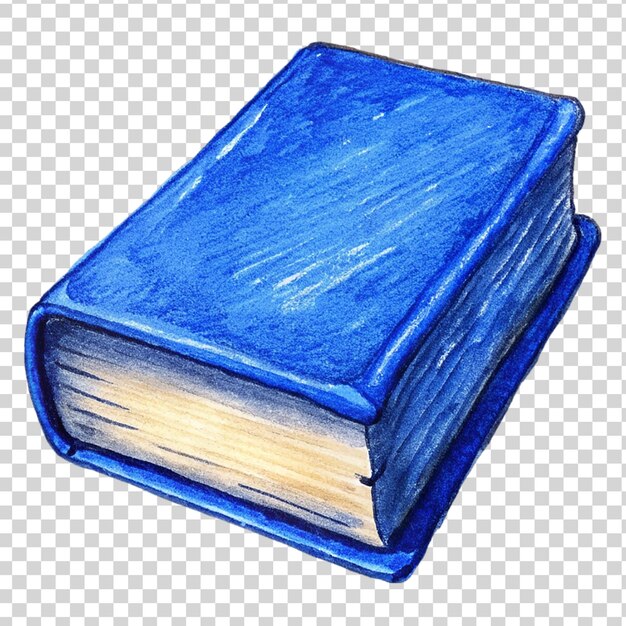 PSD libro azul aislado sobre un fondo transparente