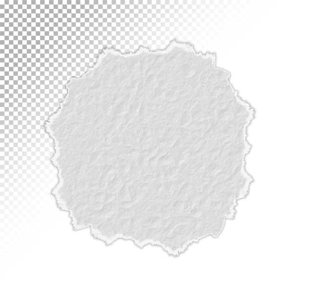 Libro blanco con un círculo rasgado aislado