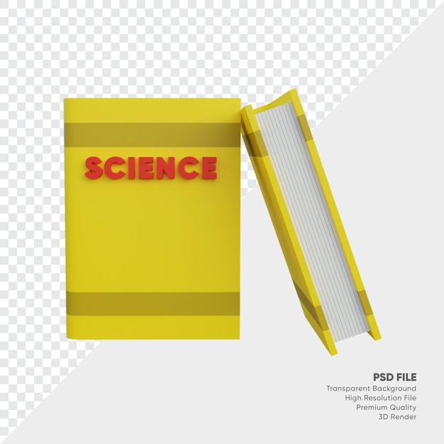 LIBRO DE CIENCIAS ILUSTRACIÓN 3D