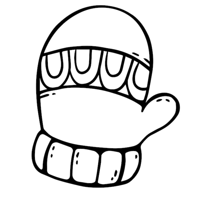 un libro de colorear guantes de contorno