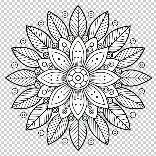 Libro da colorare per bambini bellissimi fiori contorno modello floreale