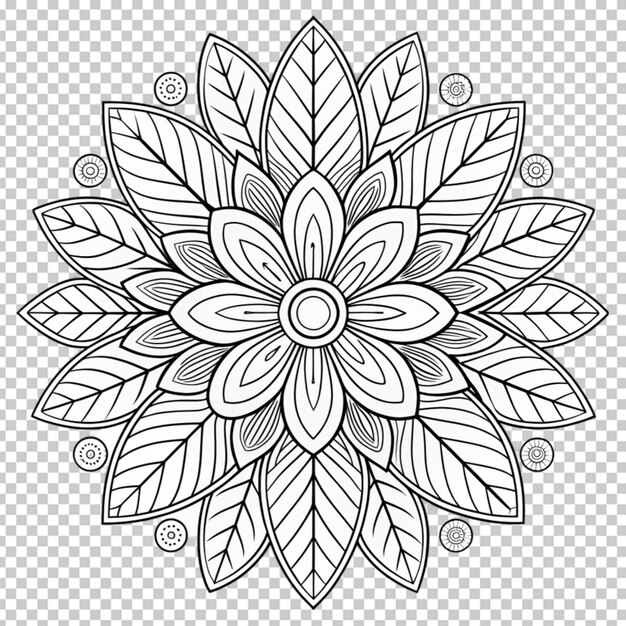 Libro da colorare per bambini bellissimi fiori contorno modello floreale