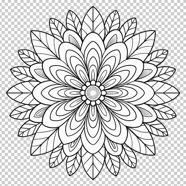 Libro da colorare per bambini bellissimi fiori contorno modello floreale